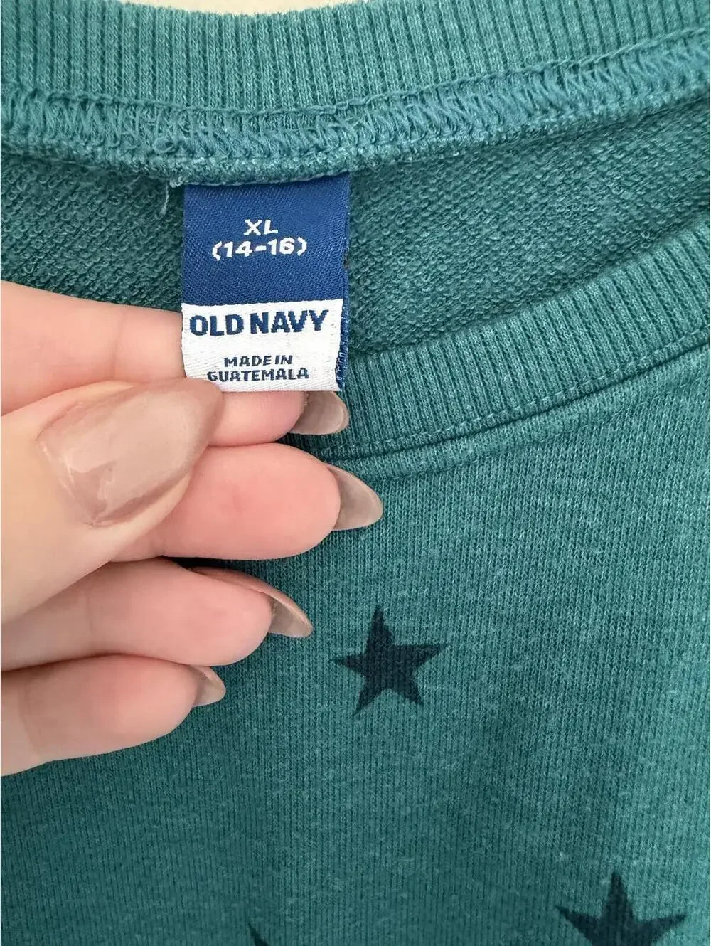XL/XS/S Old Navy slightly cropped Star Sweatshirt